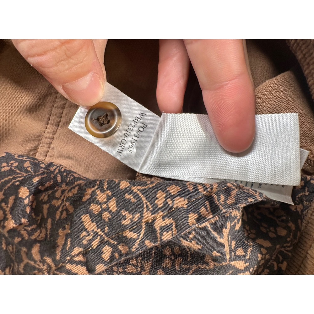 Faherty Womens Wide Leg Corduroy Pants Oak Brown High Rise Size 29 - Picture 7 of 9
